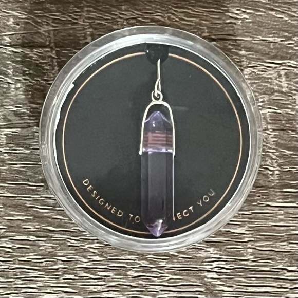 Alex and Ani Jewelry - Alex And Ani June Light Amethyst Glass Spike Necklace Pendant